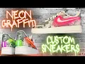 Neon Graffiti GLOWING Custom Air Force 1 s