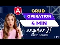 Angular CRUD in just 4 Minutes The Gemini AI Cheat Code