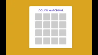 Color Matching Game in JavaScript
