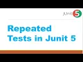 Repeated Tests Example in JUnit 5 RepeatedTest in JUnit 5 JUnit 5 Tutorial