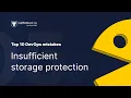 Mistake 5 Insufficient storage protection