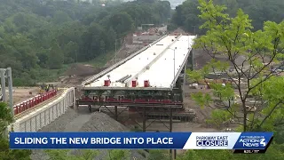 New Parkway East bridge being slid into place PennDOT says