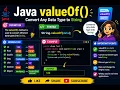 What is valueOf method in Java How to convert String to Integer in Java convert int to String