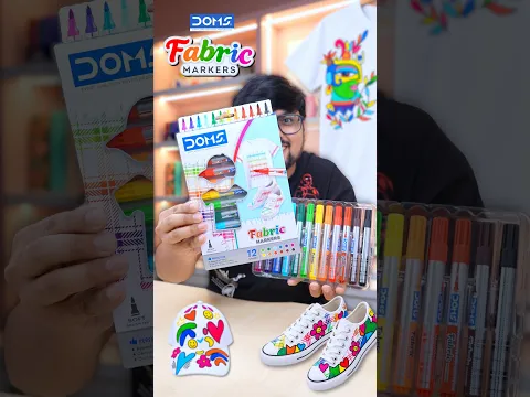 Doms Fabric Markers — Paint, design & personalise your clothes. 🎨👕✨#shorts #SYShorts 1115