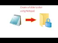 How to create a Batch Folder locker using Notepad
