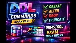 How to write DDL Commands CREATE ALTER DROP TRUNCATE DBMS SQL Exams