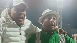 عادل شكل و حميدو واحلى دويتو فى المدرجات اثناء ماتش الاتحاد السكندرى دندنها