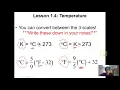 1-4 Temperature Conversion Practice Problems