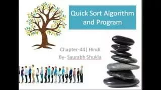 Chapter 44 Quick Sort Algorithm and Program Hindi