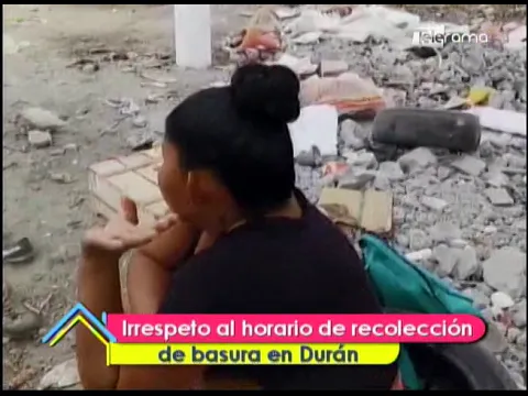Irrespeto al horario de recolección de basura en Durán