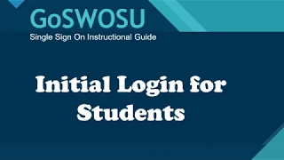 SWOSU SSO LOGIN 2020 - STUDENT