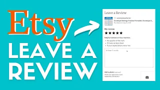 How To Leave A Review On Etsy