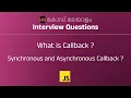 Callback Synchronous and Asynchronous JavaScript Interview Question Code Malayalam