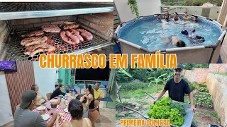 NOSSO FERIADO, FAROFA DE CEBOLA, ALMOÇO EM FAMÍLIA, DIA DE PISCINA + PRIMEIRA COLHEITA DA HORTA