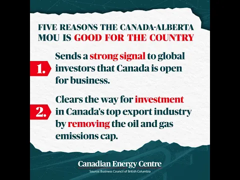 WATCH: Five reasons the Canada-Alberta MOU is good for the country