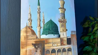 Gumbad-e-Khazra Oil Painting Live | Paintastic Valley