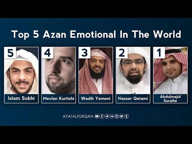 Download MP3 Top 5 Most beautiful Azan in the world 2019 | أجمل 5 اذان في العالم