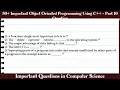 MCQ Questions Object Oriented Programming Using C - Part 10 with Answers