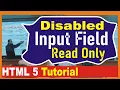 How to Disable Read Only Status of an Input Field Through HTML 5 attribute SLS Tutorials