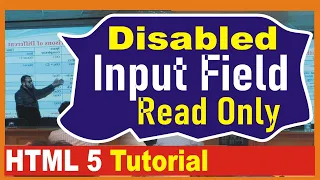 How to Disable Read Only Status of an Input Field Through HTML 5 attribute SLS Tutorials