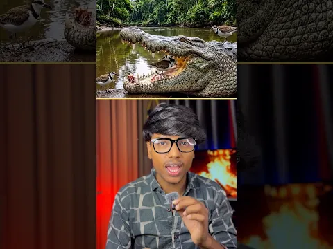 Why crocodile Opens their mouths 🤔 #facts #fact #information #crocodile #knowledge