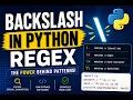 Regex in Python How the search criterion using Backslash and w w W W d d D D work