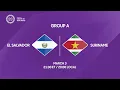 El Salvador vs Suriname Clasificatorias Sub-20 Concacaf 2026