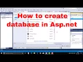 Asp net Tutorial 3 - create sql database in asp net with c