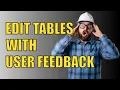 Setup Ignition Perspective Tables With User Feedback