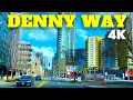 SEATTLE Washington DENNY WAY 4K Driving