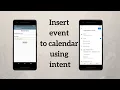 How to Insert an Event to Calendar Using Android Intent