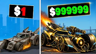 $1 to $1,000,000,000 BATMAN CAR in GTA 5!