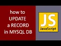 Update MySQL Records via API PHP Vanilla JavaScript Tutorial