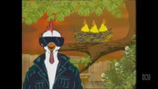 grandmaster chicken and d j duck check out the chicken