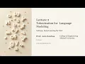 MAI554 Lecture 02 Tokenization for Language Modeling