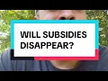 Will Farm Subsidies Disappear