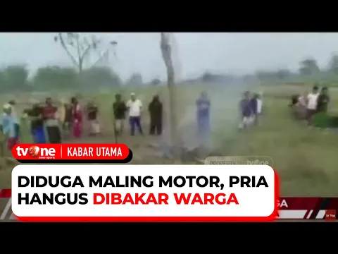 Sadis! Terduga Maling Motor Tewas Dibakar Massa, Identitas Belum Diketahui