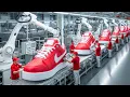 Lagu Inside a Shoe Factory: Red Sneakers Made Step by Step