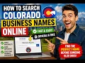How to search Colorado business names online