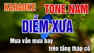 Diễm Xưa Karaoke Tone Nam Nhạc Sống - Phối Mới Dễ Hát - Nhật Nguyễn