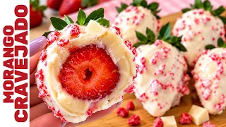 MORANGO CRAVEJADO FÁCIL: FIZ A RECEITA VIRAL DA INTERNET QUE MAIS VENDE NO MOMENTO! Super crocante!