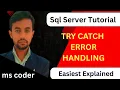 try catch sql server error handling sql try block catch block sql sever how to use try