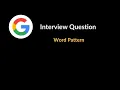 Word Pattern Google Interview Question Array Hashing LeetCode 290 C