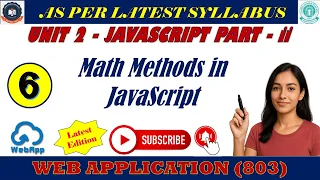 Chapter 2 JavaScript Part 2 Math Methods in JavaScript Explained in Detail