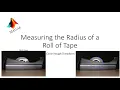 Measuring the Radius of a Roll of Tape Application of Hough Transform MATLAB
