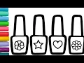 Nail polish Drawing and Colouring for kids and Toodlers
