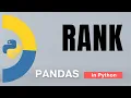 Pandas Part 29 Rank in Python Tutorial