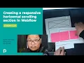 Responsive Horizontal scrolling in Webflow - Stream clip
