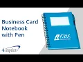 Business Card Notebook with Pen from 4imprint