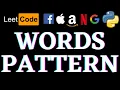 Word Pattern Leetcode Python Solution Python